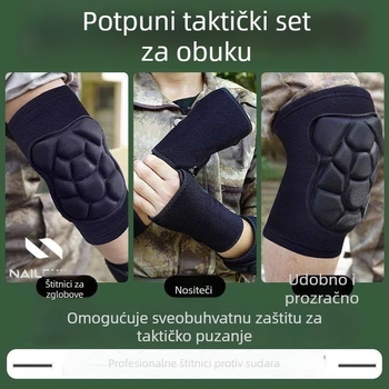 Taktički štitnici za koljena, laktove i zapešće – skup zaštitne opreme za vanjsku vojnu obuku