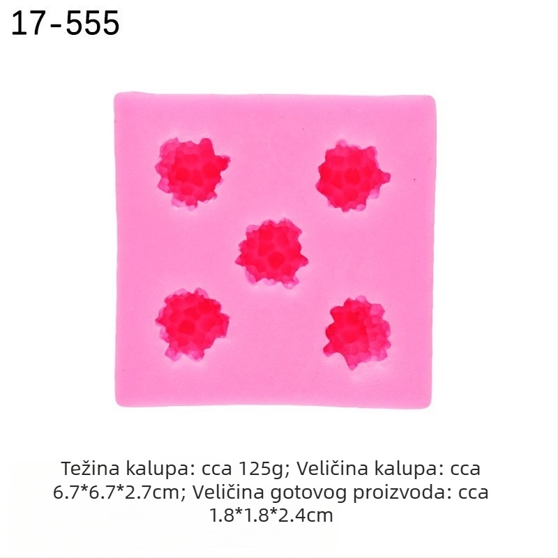 3D silikonski kalup za voće – trešnja i malina, za pečenje, ukrašavanje torti, čokoladu i mirisne svijeće