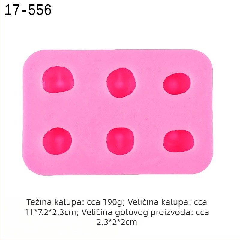 3D silikonski kalup za voće – trešnja i malina, za pečenje, ukrašavanje torti, čokoladu i mirisne svijeće