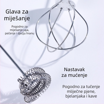 Električni pjenjač za mlijeko, USB punjenje, ručni mini mikser/pjenjač