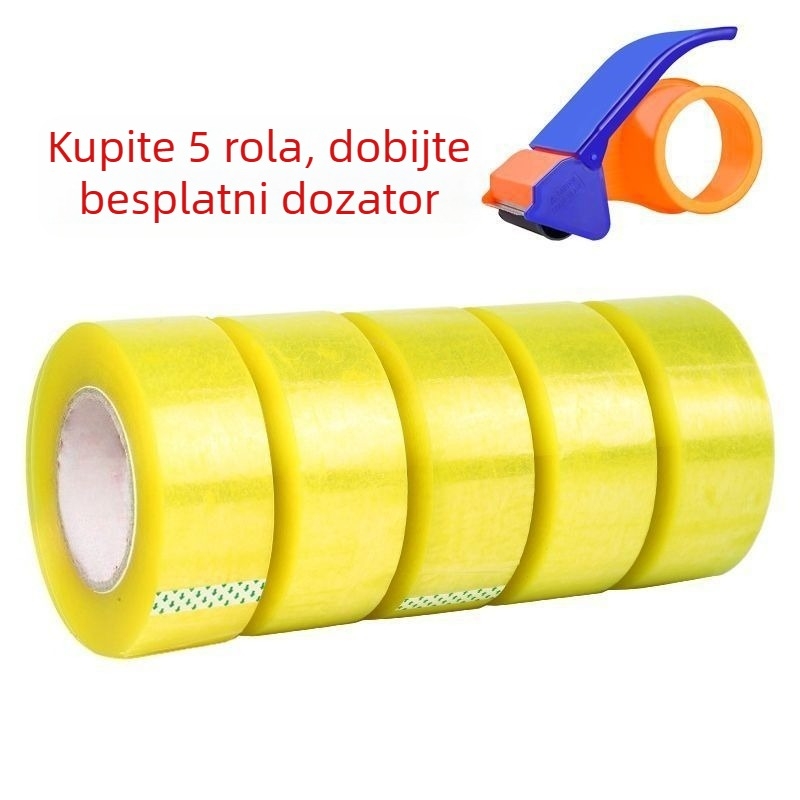 Ogromna prozirna žuta traka za pakiranje, snažna ljepjivost