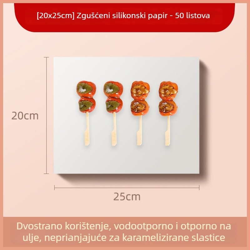 Pek papir s silikonovim uljem, prehrambeno siguran nelepivi papir za pečenje, podloga za tepsiju za kolače
