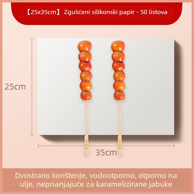 Pek papir s silikonovim uljem, prehrambeno siguran nelepivi papir za pečenje, podloga za tepsiju za kolače