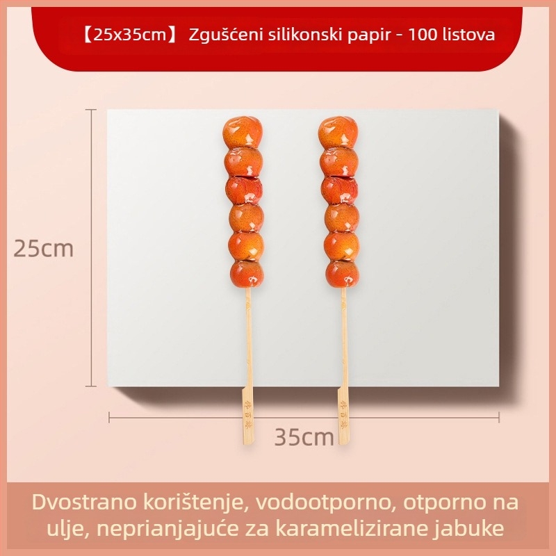 Pek papir s silikonovim uljem, prehrambeno siguran nelepivi papir za pečenje, podloga za tepsiju za kolače