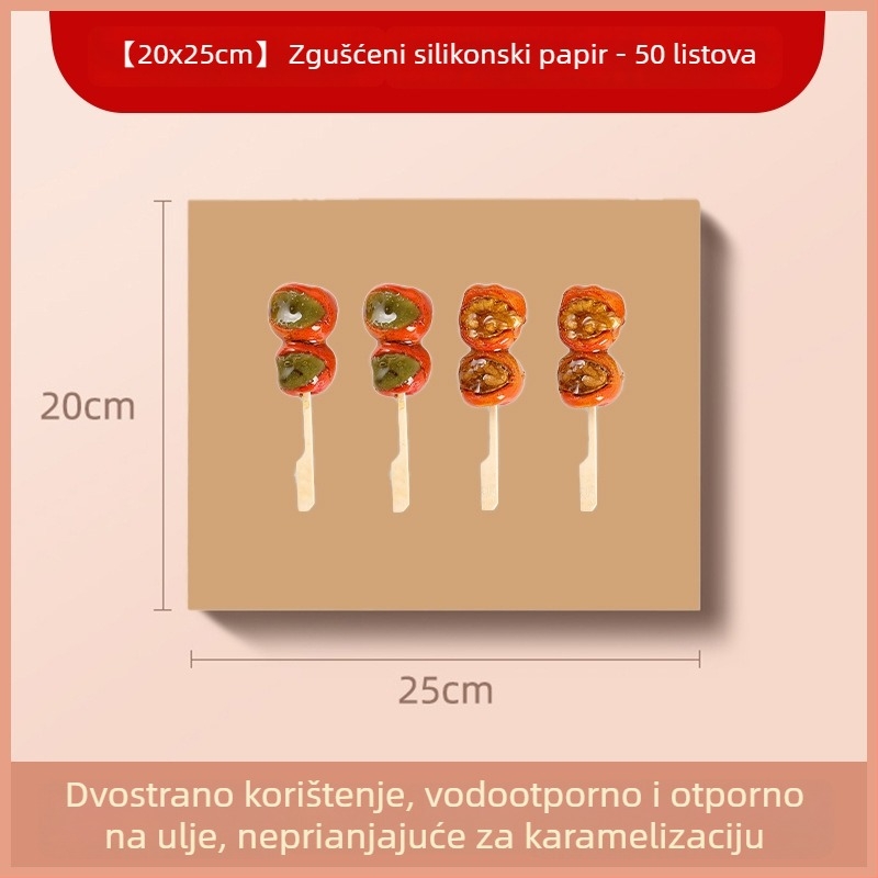 Pek papir s silikonovim uljem, prehrambeno siguran nelepivi papir za pečenje, podloga za tepsiju za kolače