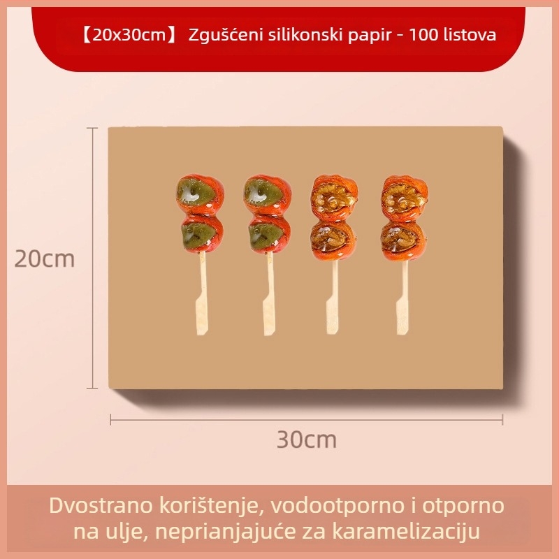 Pek papir s silikonovim uljem, prehrambeno siguran nelepivi papir za pečenje, podloga za tepsiju za kolače
