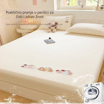 3-dijelni set dječje posteljine od 100% pamuka: napinjajući list, navlaka za krevet i zaštitni madrac s protukliznom površinom