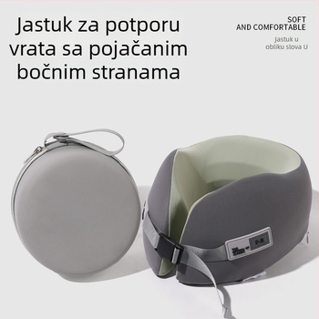 Jastuk od memory pjene u obliku U za putovanja, prenosivi avionski jastuk, za uredske odmore, podržava vrat, zaštita vratne kralježnice, mogućnost otiska logotipa