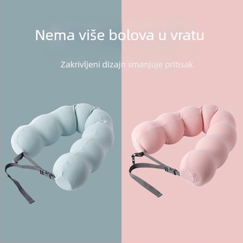 Jastuk za vrat u obliku slova U s memorijskom pjenom za ured, učenike i putovanja – minimalistički dizajn