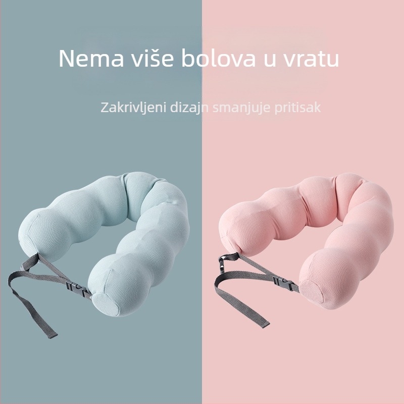 Jastuk za vrat u obliku slova U s memorijskom pjenom za ured, učenike i putovanja – minimalistički dizajn