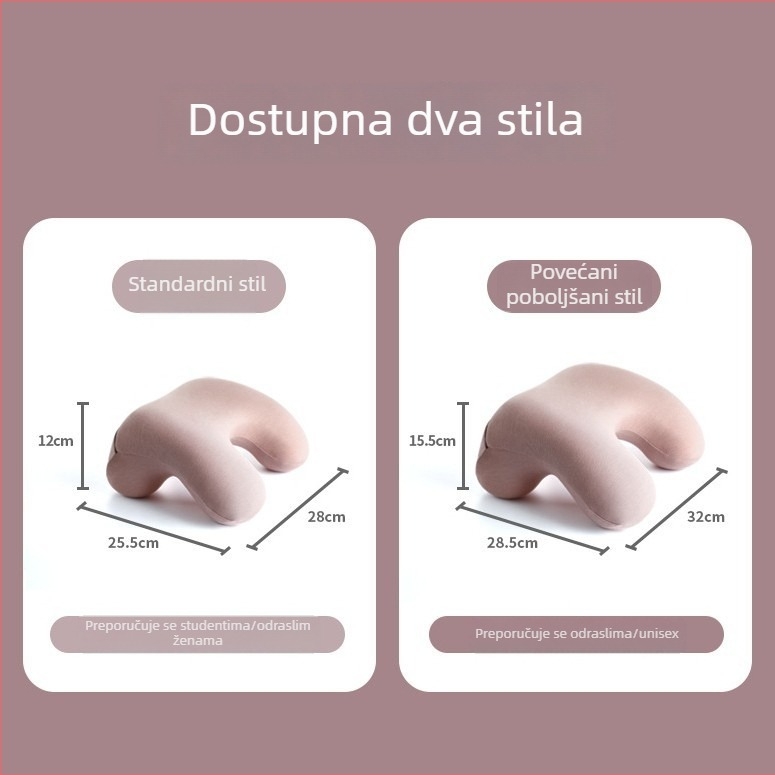 Hnos Sinos Velika jastučnica za odmor u uredu, jastuk od memorijske pjene za spavanje na trbuhu, za odrasle i studente.