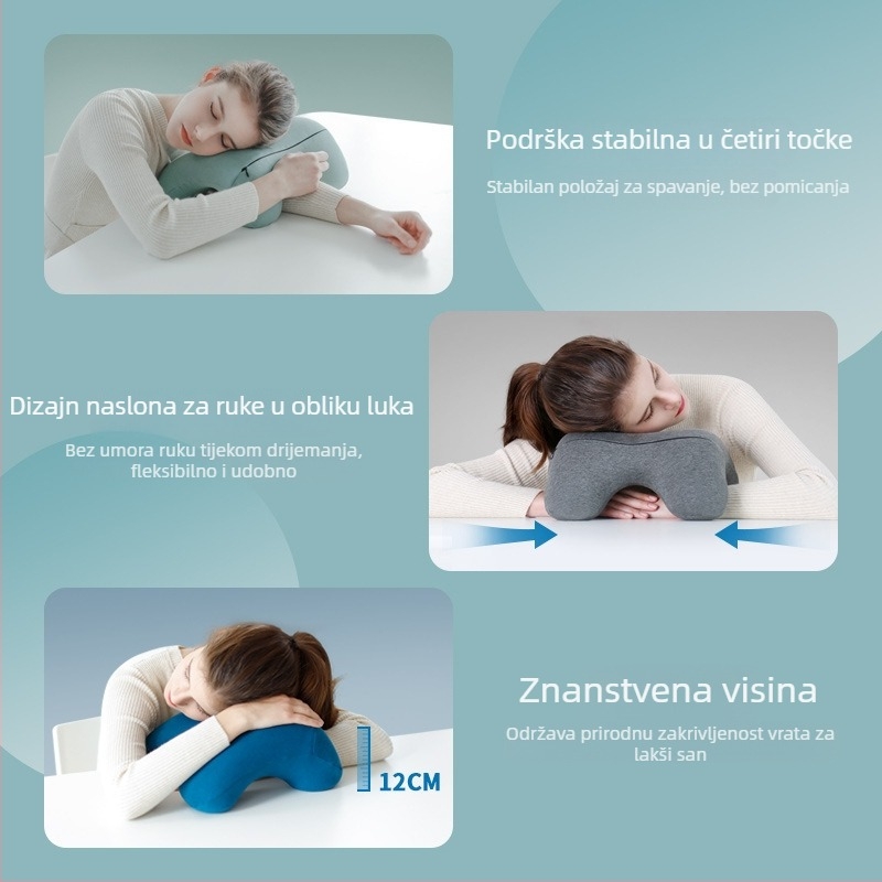Hnos Sinos Velika jastučnica za odmor u uredu, jastuk od memorijske pjene za spavanje na trbuhu, za odrasle i studente.