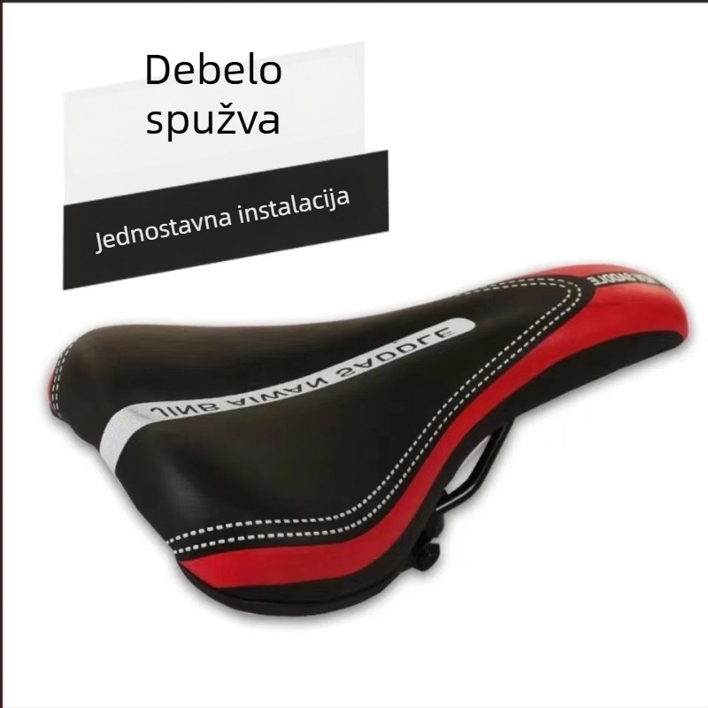 Sjedalo za bicikl, model 109, kožna pjena, za planinske i cestovne bicikle, udobno, protuklizno, otporno na habanje