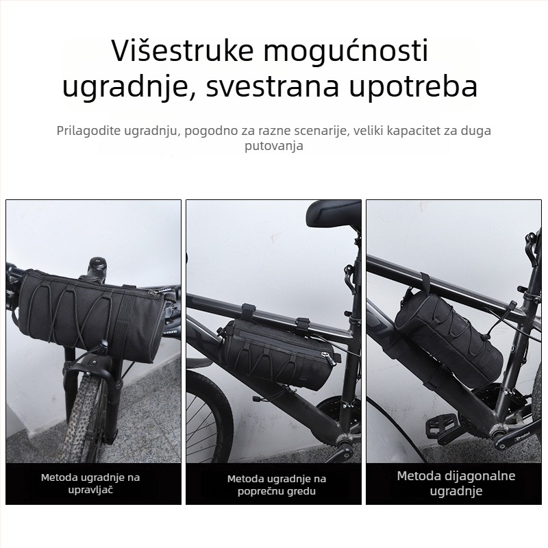 Vodootporna dvostruka torba za bicikl za prednju šinu i stražnji dio, za planinske bicikle, višenamjenska prijenosna pohrana