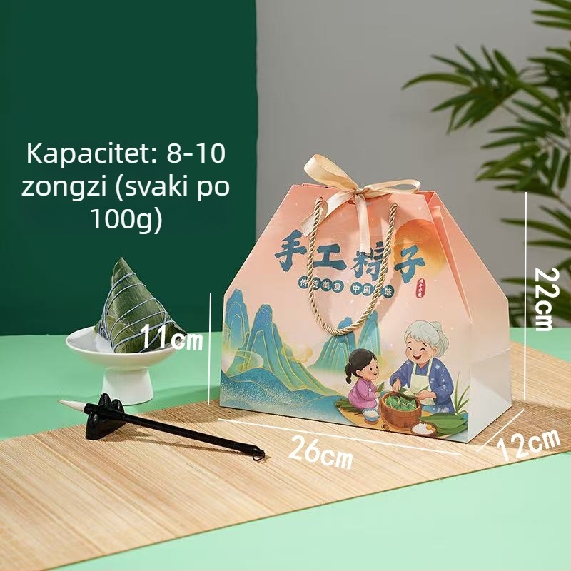 Torbe Dragon Boat Festival na skladištu, kutije za poklone, vrhunska ambalaža za rižine knedle, prazne kutije za poklone na veliko