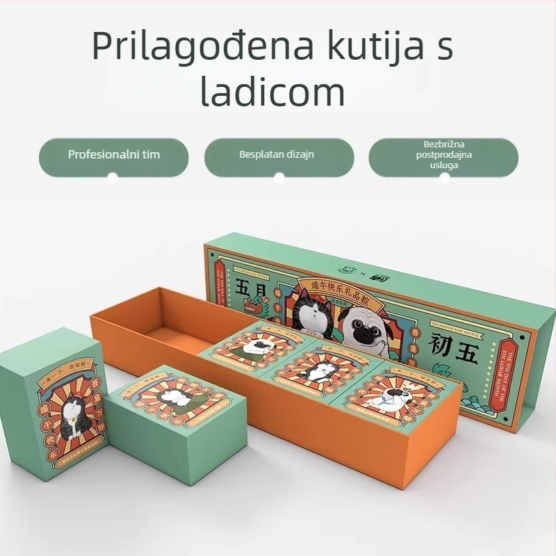 Prilagodljiva poklon kutija za dodatke prehrani, kozmetiku i njegu kože, s preklopnim poklopom i oznakom