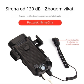 4-u-1 svjetlo za bicikl za noćnu vožnju: prednje svjetlo, power bank, zaključavanje telefona jednim gumbom