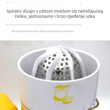 Ručni rotirajući cijeđivač za čašu – mini prijenosni uređaj za brzo cijeđenje bez otpada, pogodan za različite sokove