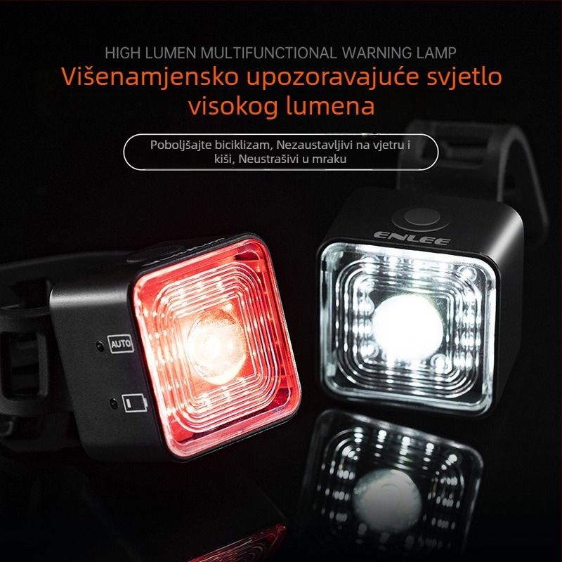 Set svjetala za bicikl: prednje i stražnje, pametno svjetlo za kočenje, USB punjenje, vodootporno, dodaci za bicikl