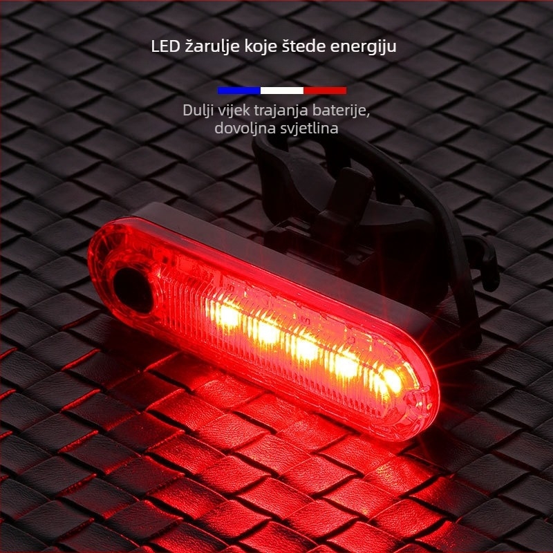 LED stražnja svjetiljka za bicikl, USB punjiva, visoka svjetlost, 056 trepćuća
