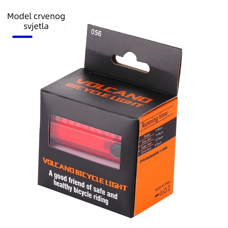 LED stražnja svjetiljka za bicikl, USB punjiva, visoka svjetlost, 056 trepćuća