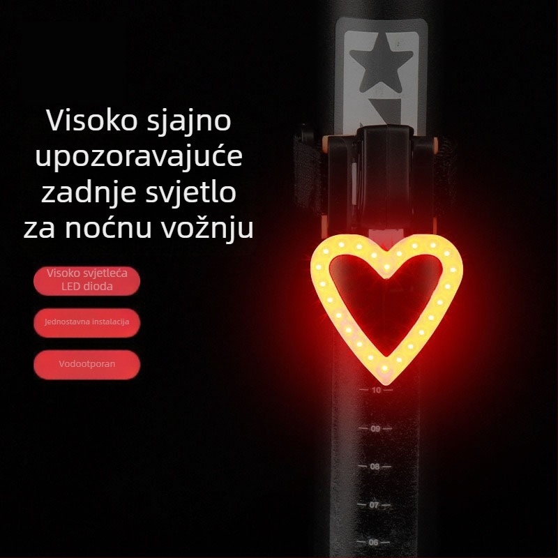 USB punjiva zadnja svjetiljka za bicikl, za cestovne i planinske bicikle, svjetlo za noćnu vožnju