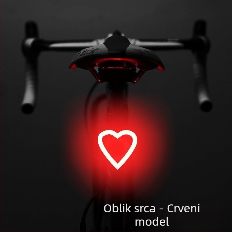 USB punjiva zadnja svjetiljka za bicikl, za cestovne i planinske bicikle, svjetlo za noćnu vožnju