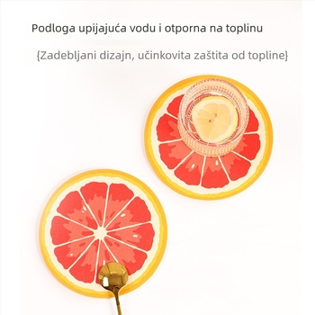 Naisi toplinski otporna podložka za stol – zaštita od opeklina, protuklizna i upijajuća podloga za čaše i posuđe, okrugla podloga za stol s cartoon dizajnom, debela