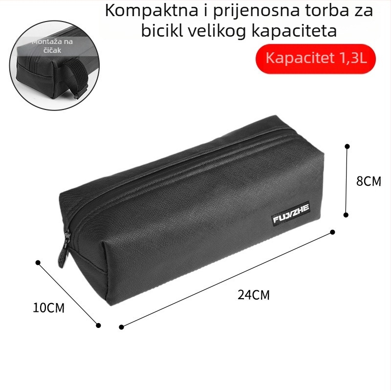 Ambusher Prednja okvirna torbica za bicikl – mekano kućište, vodootporna torba za sjedalo sa prozorom za dodirni zaslon, kapacitet 1,5 L