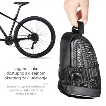 Torba za stražnju sjedalu cestovnog bicikla s rotirajućim zaključavanjem, tvrdi kućište, vodootporna, kapacitet 1.5–2.5 L, EVA materijal, Bikf-bag048