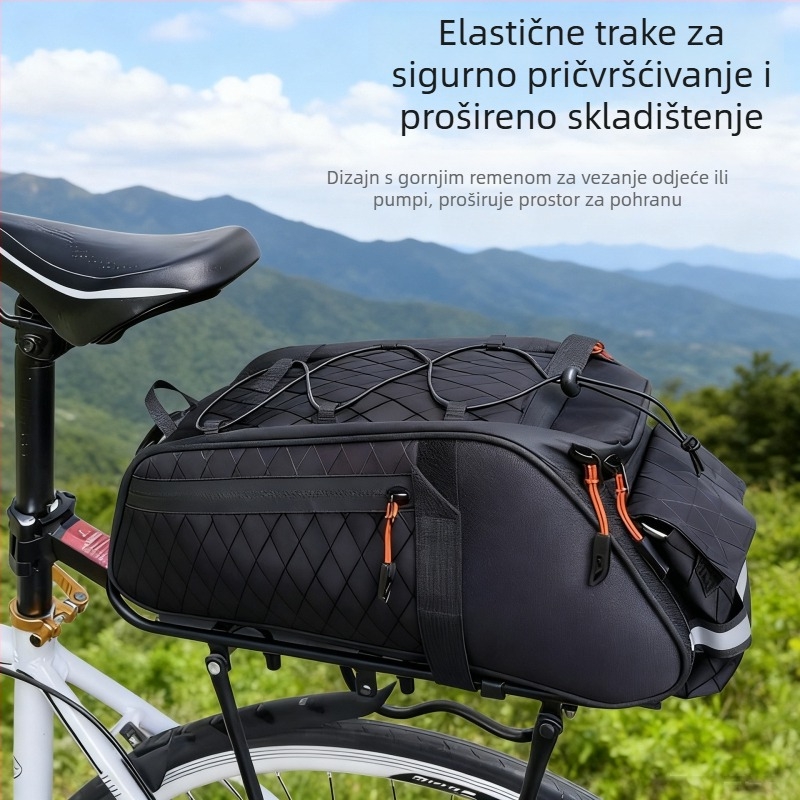 Vodootporna torba za stražnji nosač bicikla, velika zapremina, reflektirajući elementi