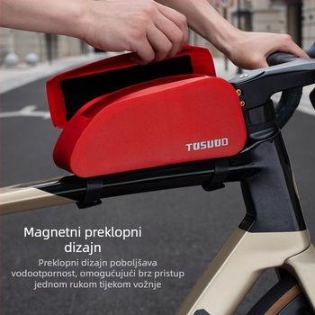 Torba za gornju cijev bicikla za planinske i cestovne bicikle sa magnetskim poklopcem