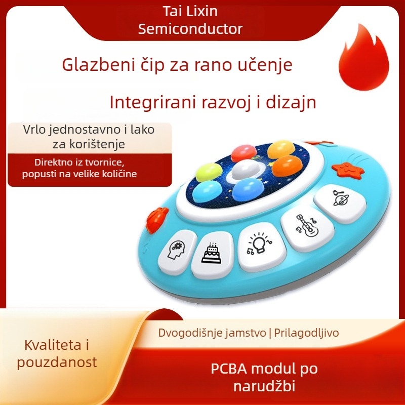 Rano edukativna igračka s glasovnim i svjetlosnim upravljanjem, glazbeni glasovni čip rješenje, OTP maska pakiranje