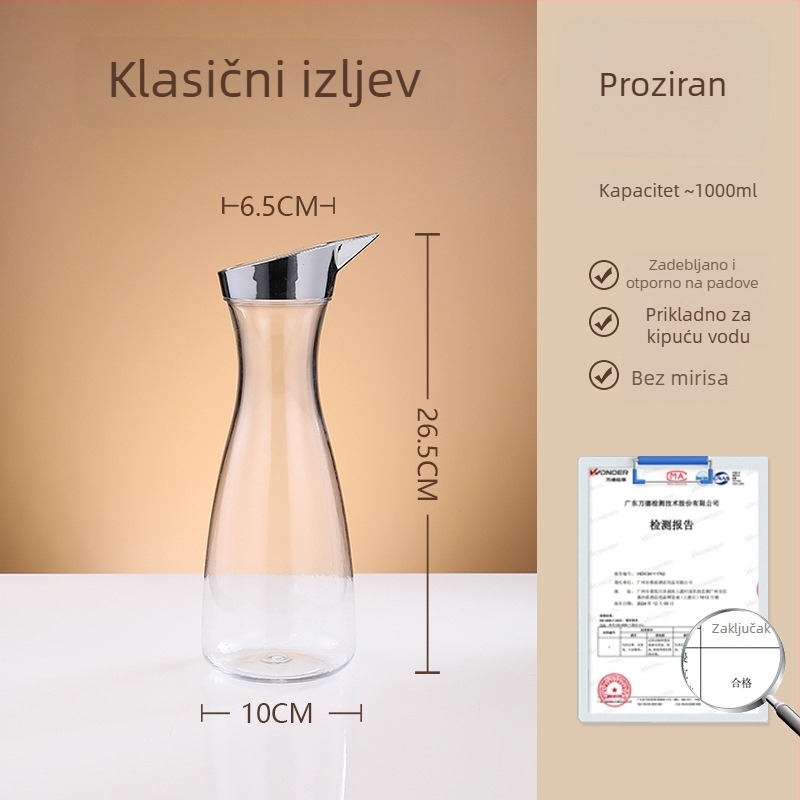 Akrilna boca za hladnu vodu, prozirna, otporna na visoke temperature, za sokove i napitke