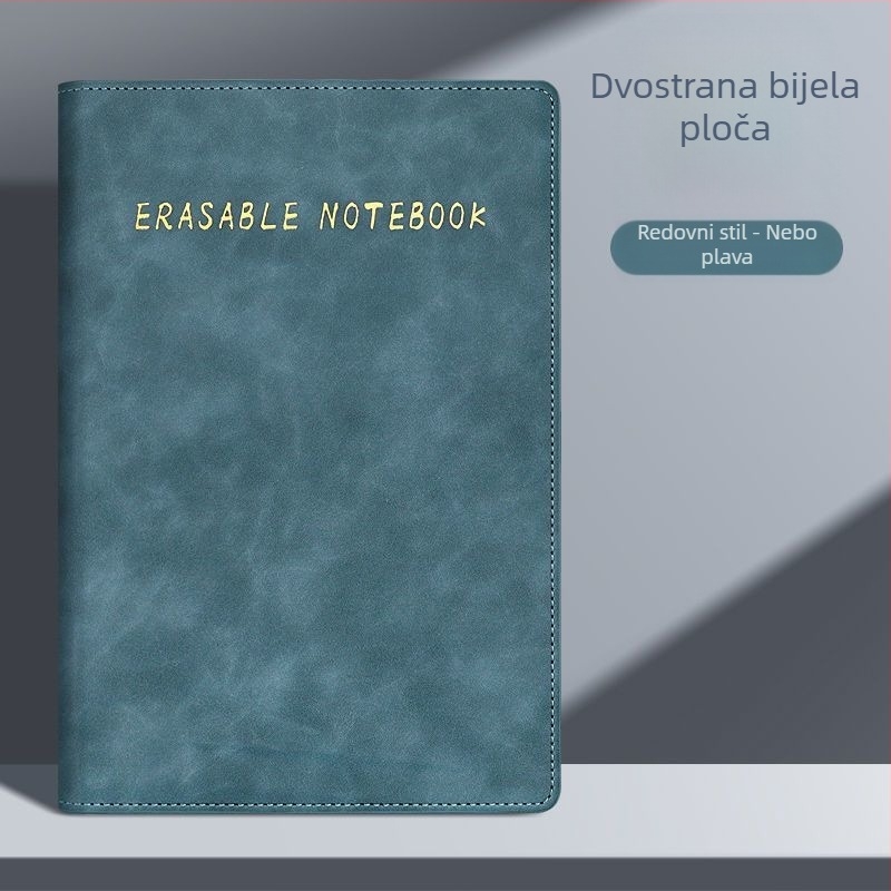 Dvostranična bilježnica s bijelom pločom, brisljive stranice, magnetska za učenje