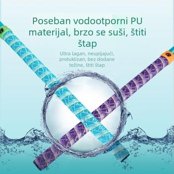 Weiqin 070 Pojas za upijanje znoja za štap za ribolov, produženi držač od 2 m, protuklizni grip, grip za badminton