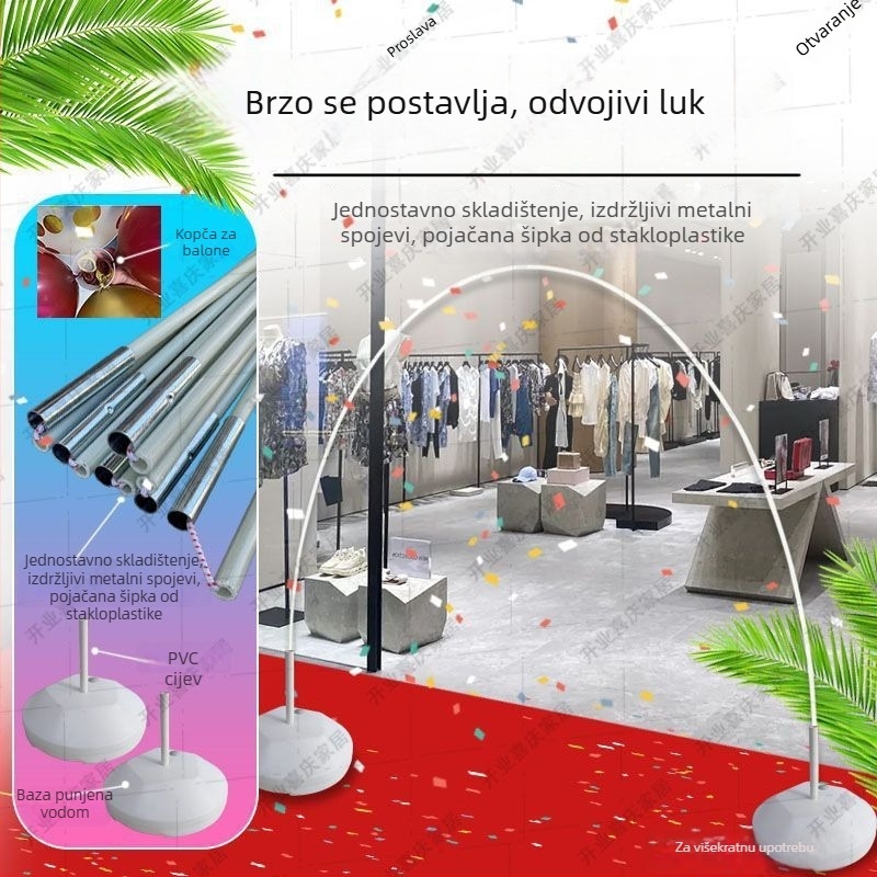 Brzo postavljiva luka s ojačanim okvirom za početak škole, maturu, kozmetički salon i dekoraciju balonima u trgovačkom centru