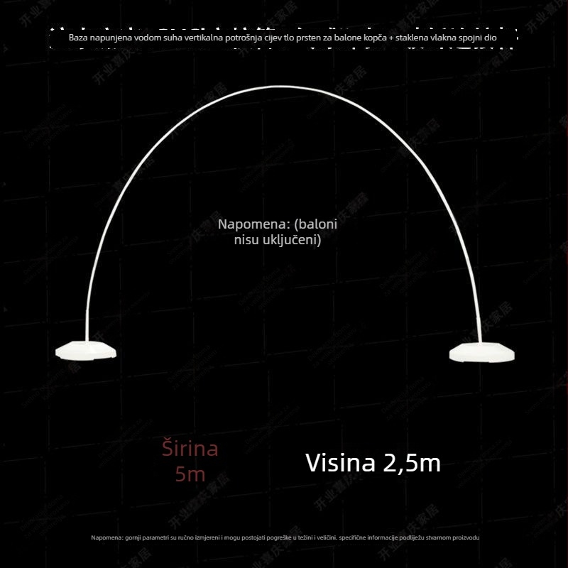 Brzo postavljiva luka s ojačanim okvirom za početak škole, maturu, kozmetički salon i dekoraciju balonima u trgovačkom centru