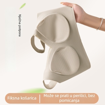 Bešivni grudnjak za žene, bez žice, čvrste košarice, s umetkom za oblikovanje leđa i bočno skupljanje dojki