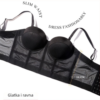 Sutien bez naramenica s push-up efektom za male grudi, protivklizni, za nošenje u jesen i zimu