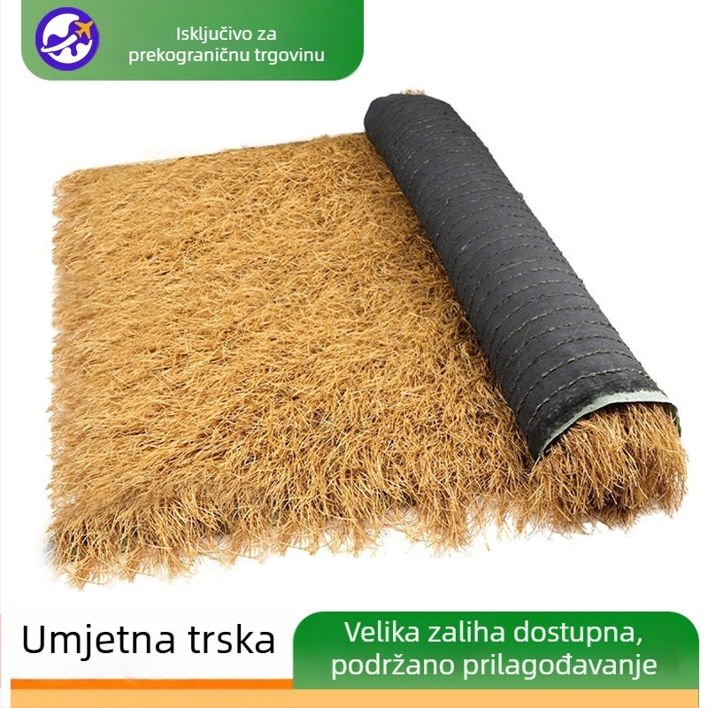 Umjetne krovske pločice za scenografiju, žuta plastična lažna slama, prilagođena veleprodaja