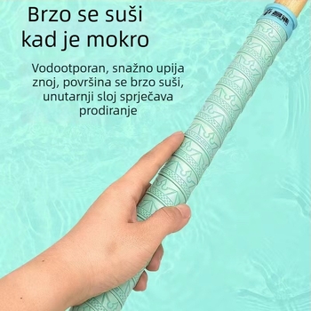 PU navlaka za držač štapa, upija znoj, otpor rotaciji, duljina 2 m ili 3 m, boje: crna i Tiffany plava