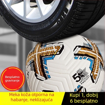 PU nogometna lopta, veličina 5, s ljepilnim šavovima, za trening i natjecanja
