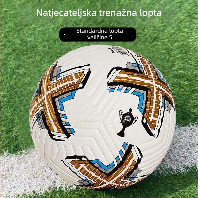 PU nogometna lopta, veličina 5, s ljepilnim šavovima, za trening i natjecanja