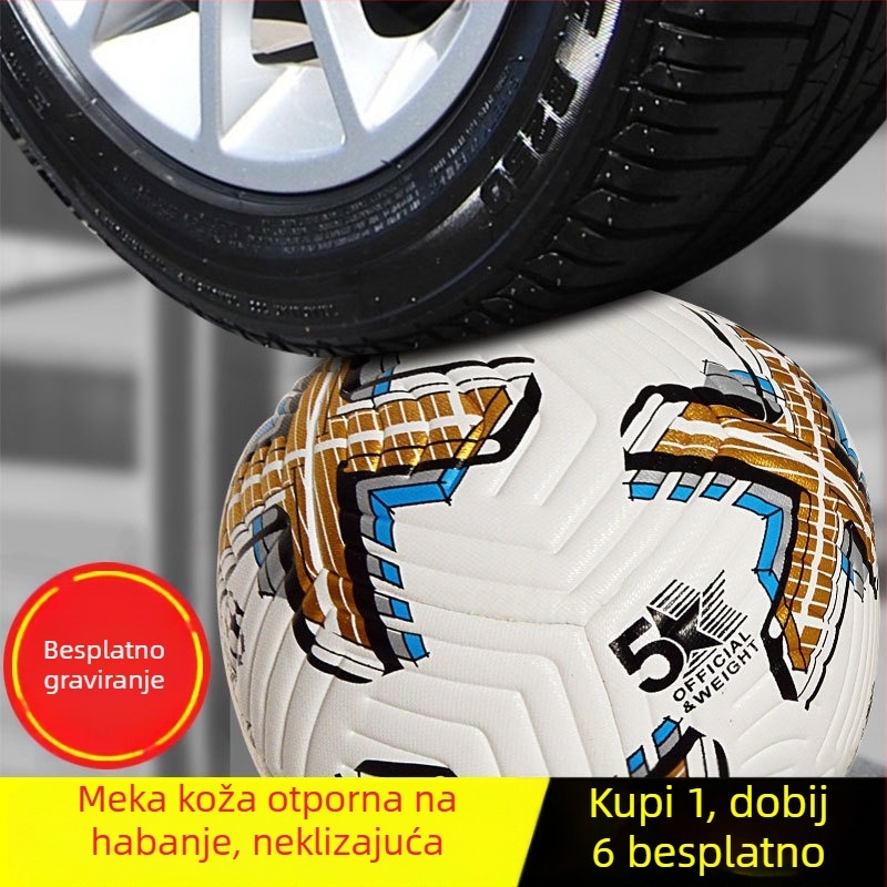 PU nogometna lopta, veličina 5, s ljepilnim šavovima, za trening i natjecanja