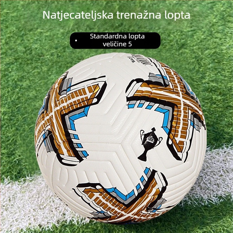 PU nogometna lopta, veličina 5, s ljepilnim šavovima, za trening i natjecanja
