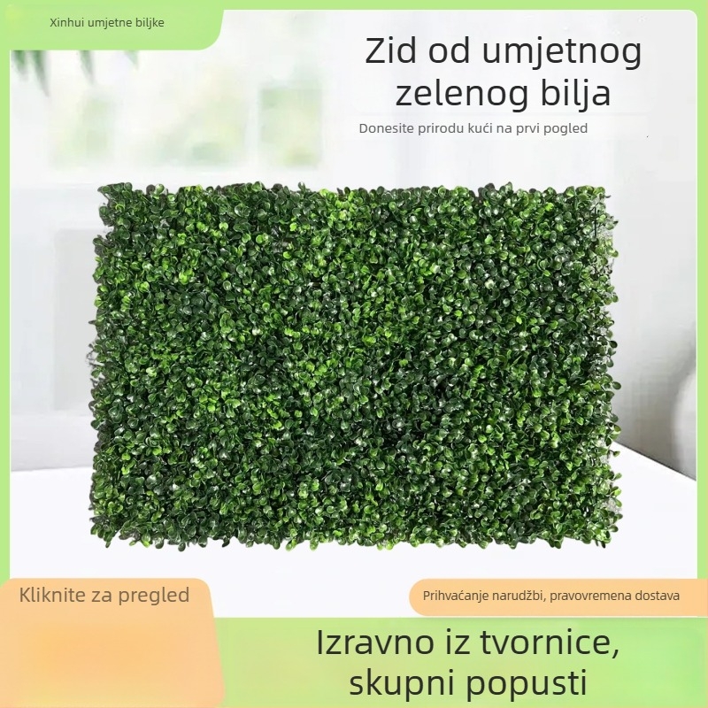 Prilagođeni biomimetski umjetni cvjetovi za uređenje krajolika, pozadina od umjetne trave, moderan zidni pejzaž s biljnom zidom