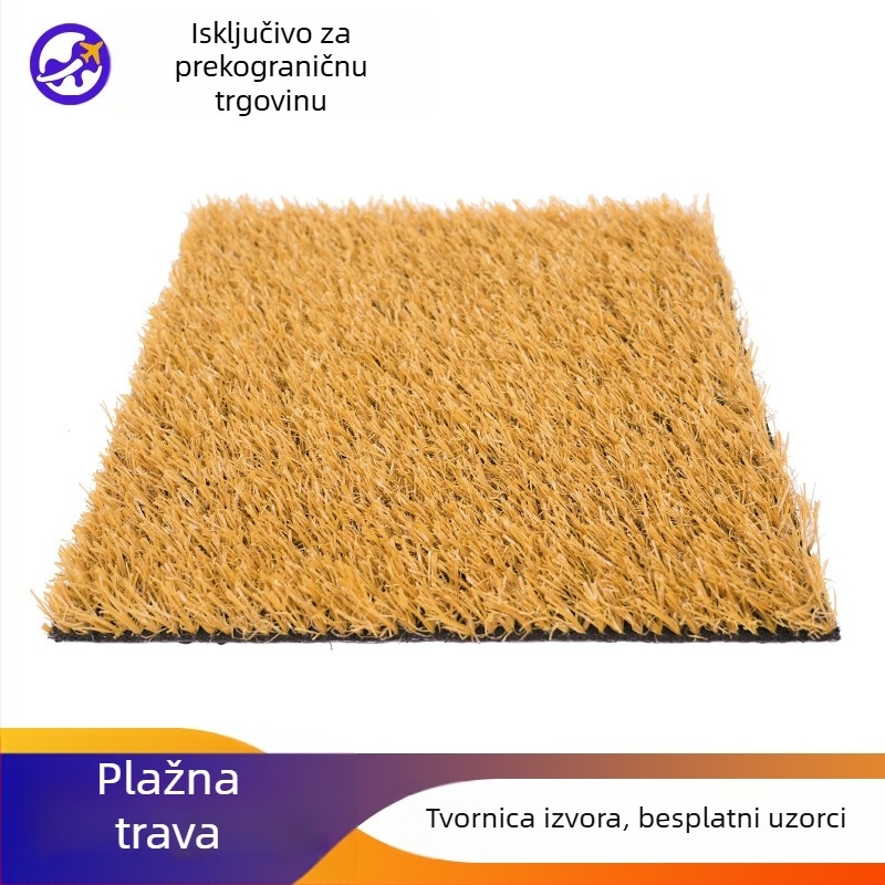 Umjetni plažni travnjak za scenic mjesta – simulirani zlatni travnjak za postavljanje, žuti lažni tepih od trave