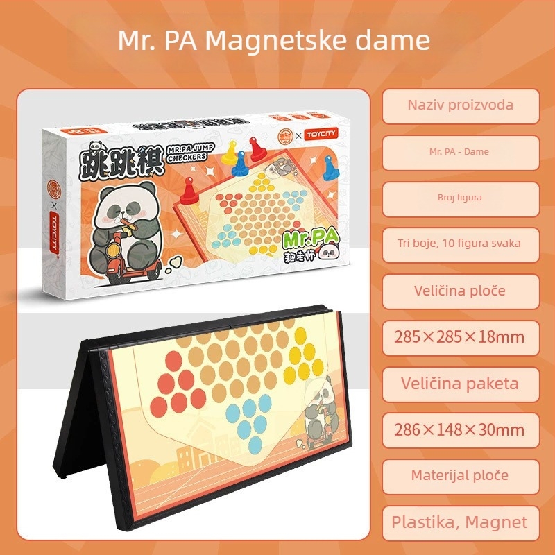 Komplet magnetizirana sklopiva ploča za dječje igre: Gomoku, Go, Xiangqi, Leteće šah, Dama, Životinjski šah