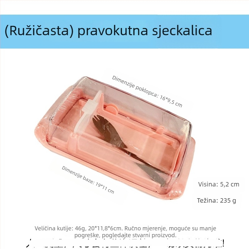 Kutija za skladištenje maslaca i sira s nožem za maslac za pečenje